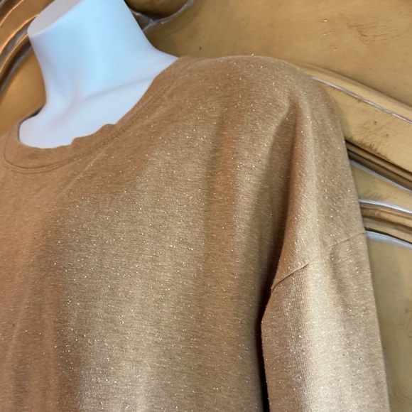 Athleta Relaxed Crewneck Sweatshirt in Camel Heather - Picture 10 of 16
